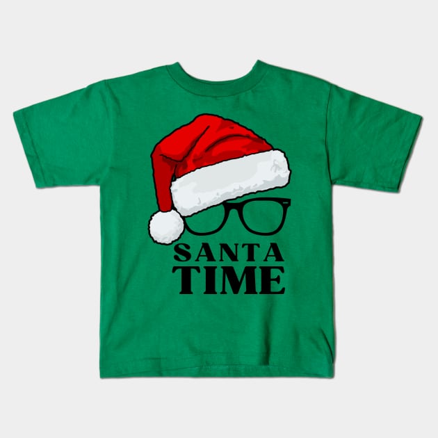 Santa Time Holiday Sweatshirt Kids T-Shirt by AwkwardTurtle